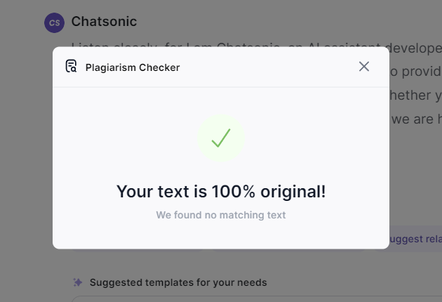 chatsonic plagiarism